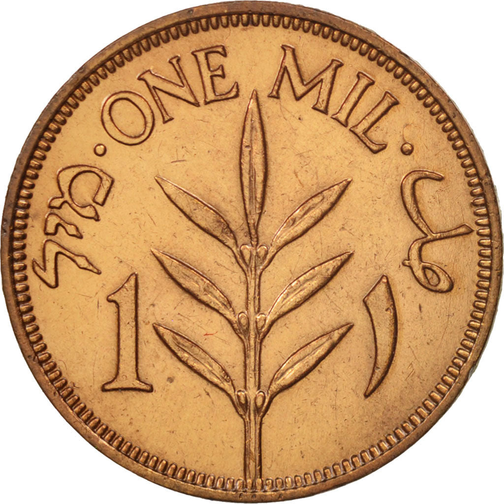 Palestina, Mil, 1927, BB, Bronzo, KM:1