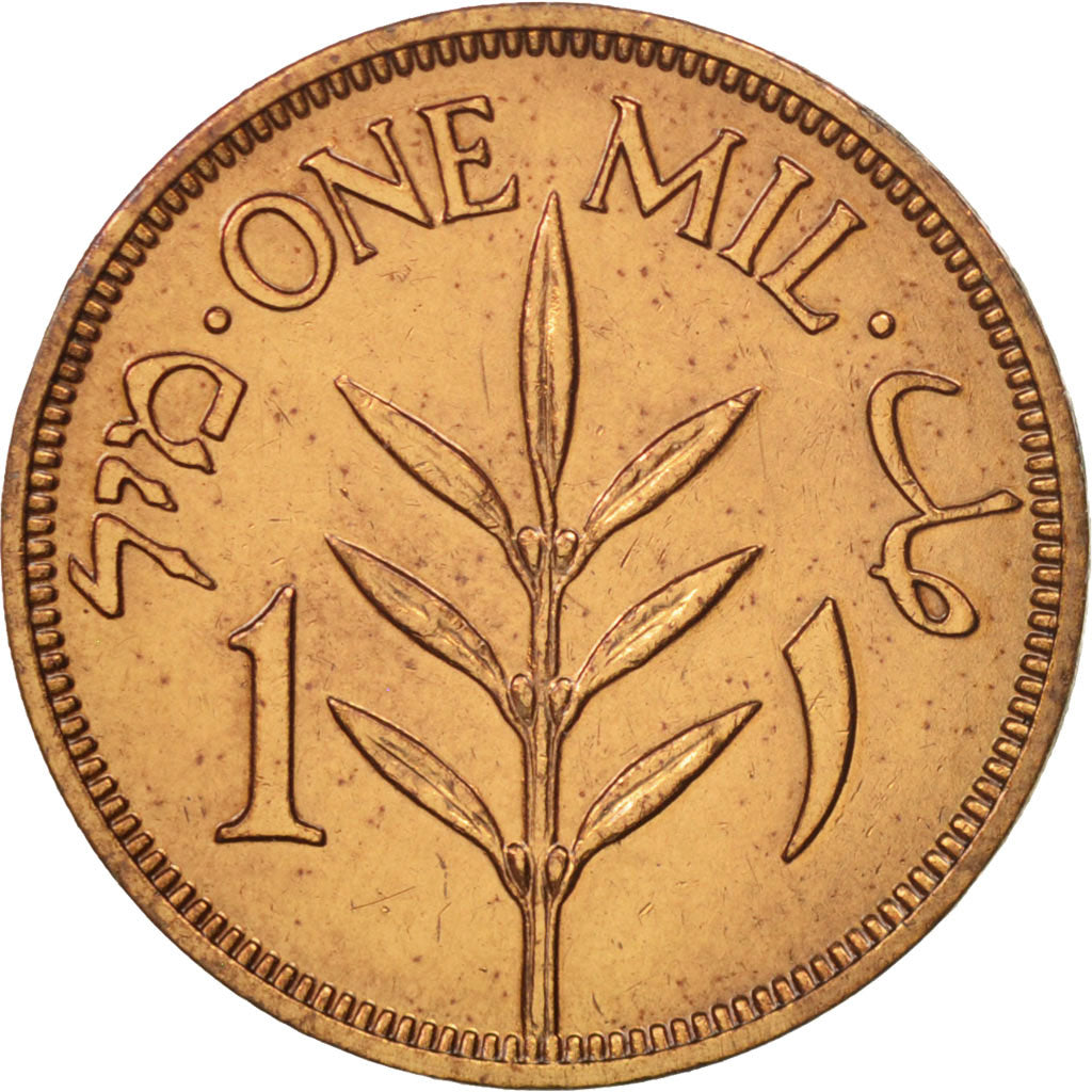 Palestina, Mil, 1939, BB, Bronzo, KM:1