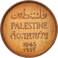Palestina, Mil, 1943, BB, Bronzo, KM:1