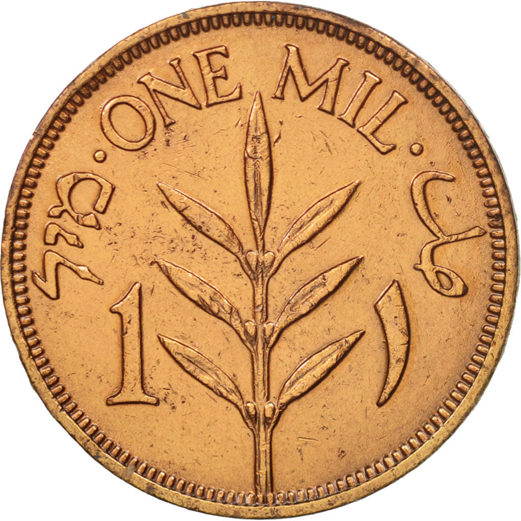 Palestine, Mil, 1943, EF(40-45), Bronze, KM:1