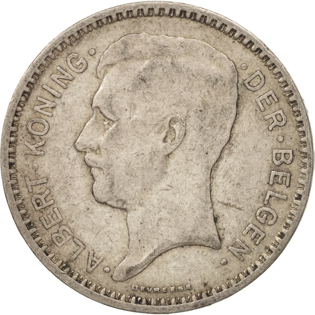 Belgium, 20 Francs, 20 Frank, 1933, EF(40-45), Silver, KM:104.1
