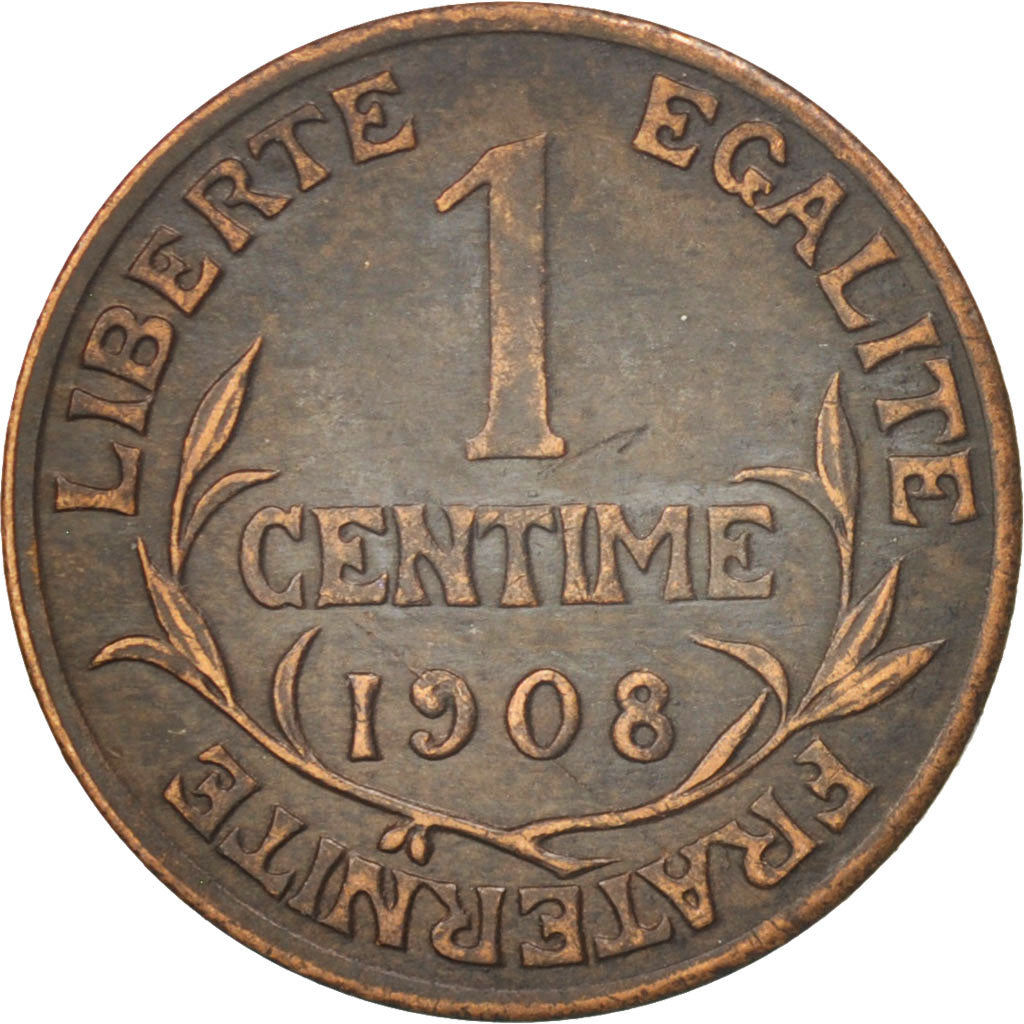 France, Dupuis, Centime, 1908, Paris, EF(40-45), Bronze, KM:840, Gadoury:90