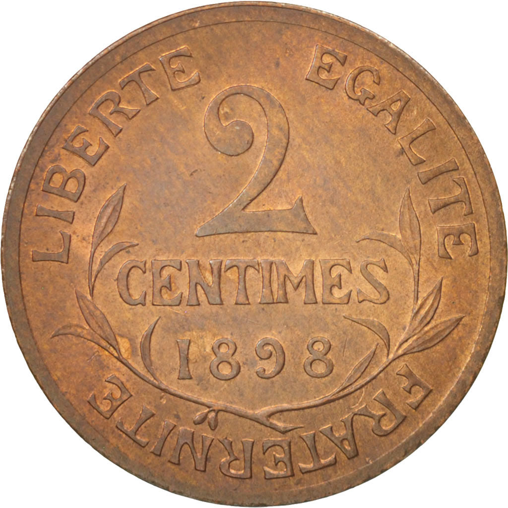 Münze, Frankreich, Dupuis, 2 Centimes, 1898, Paris, VZ, Bronze, KM:841