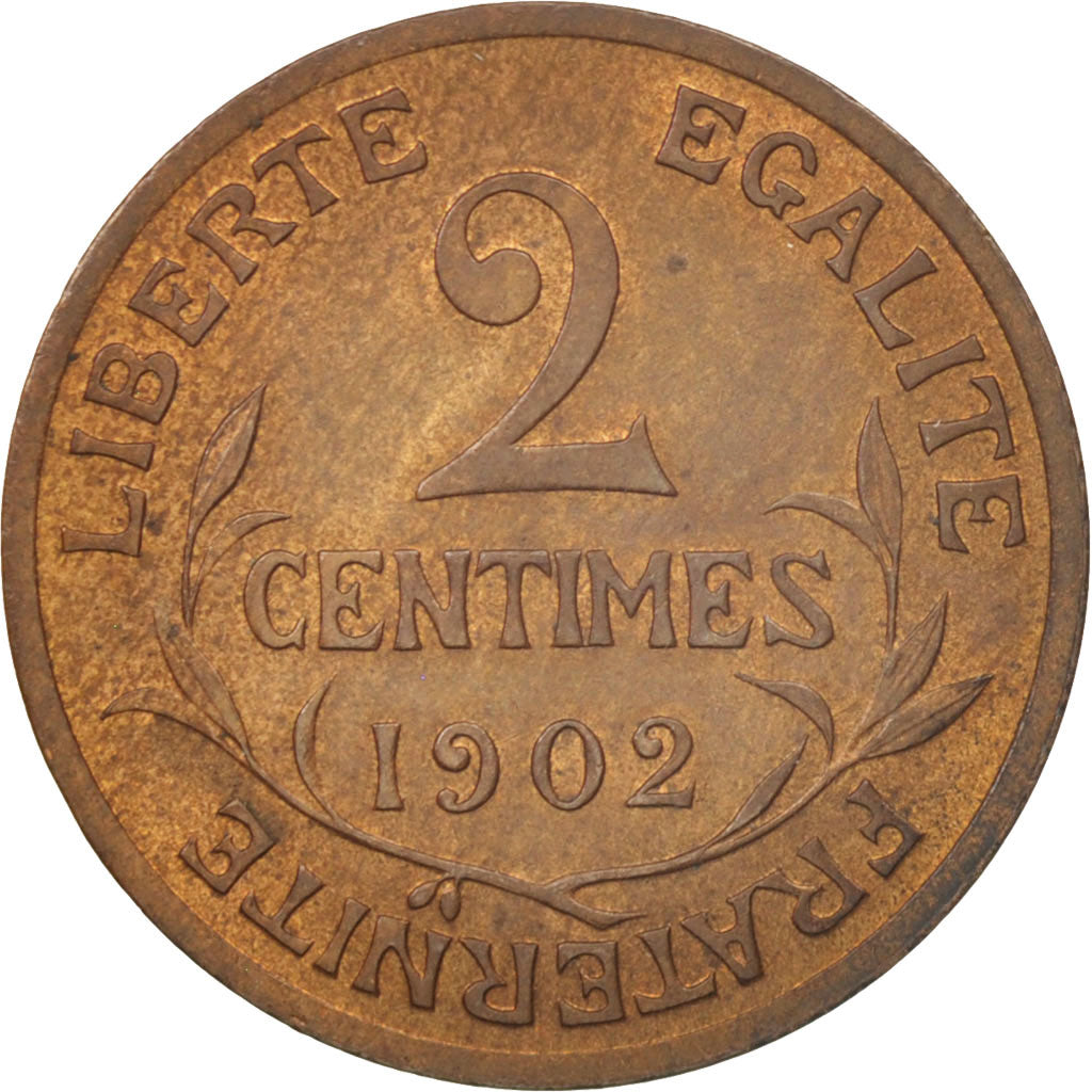 Frankreich, Dupuis, 2 Centimes, 1902, Paris, VZ, Bronze, KM:841, Gadoury:107