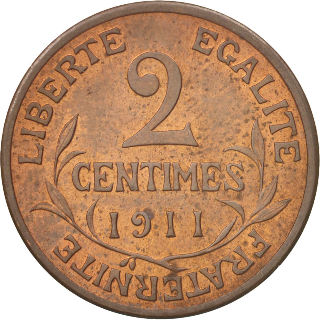 Coin, France, Dupuis, 2 Centimes, 1911, Paris, EF(40-45), Bronze, KM:841