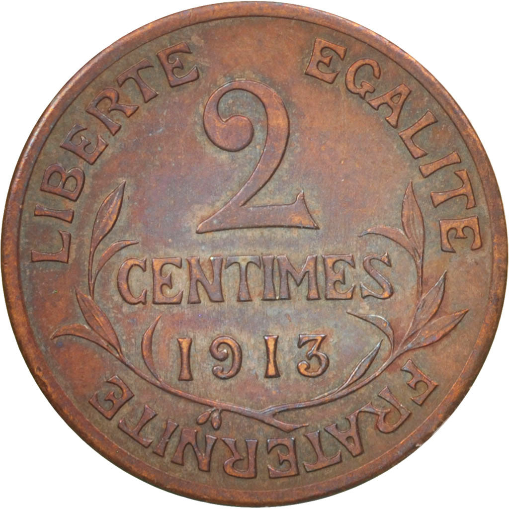 France, Dupuis, 2 Centimes, 1913, Paris, EF(40-45), Bronze, KM:841, Gadoury:107