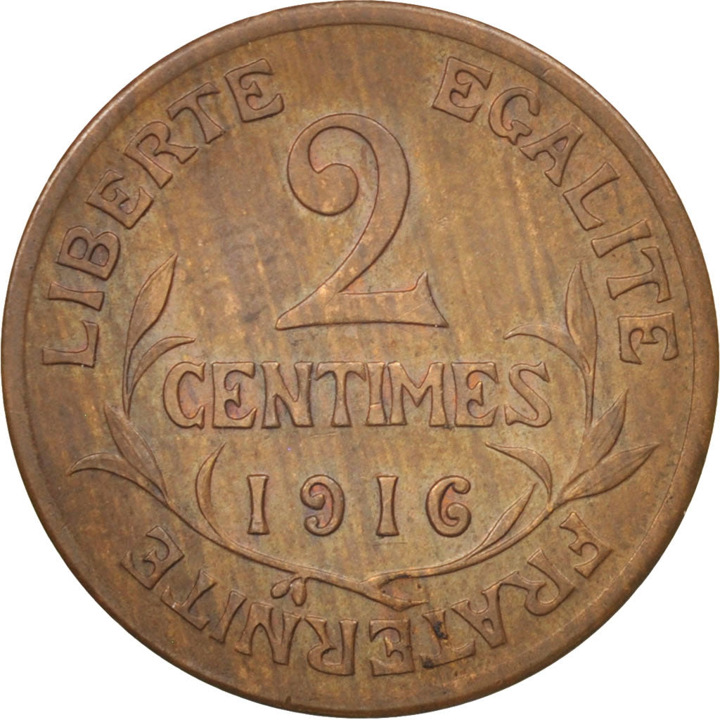 Coin, France, Dupuis, 2 Centimes, 1916, Paris, AU(50-53), Bronze, KM:841