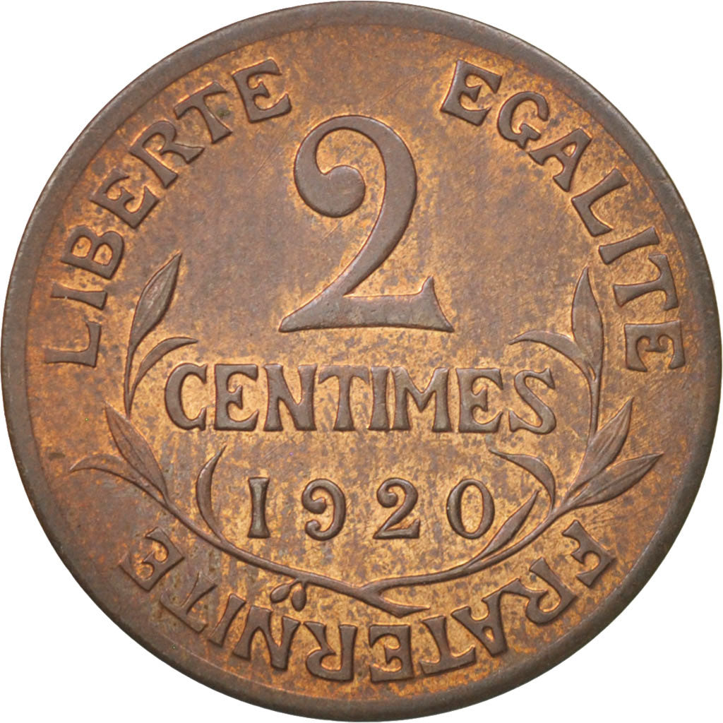 Coin, France, Dupuis, 2 Centimes, 1920, Paris, AU(55-58), Bronze, KM:841