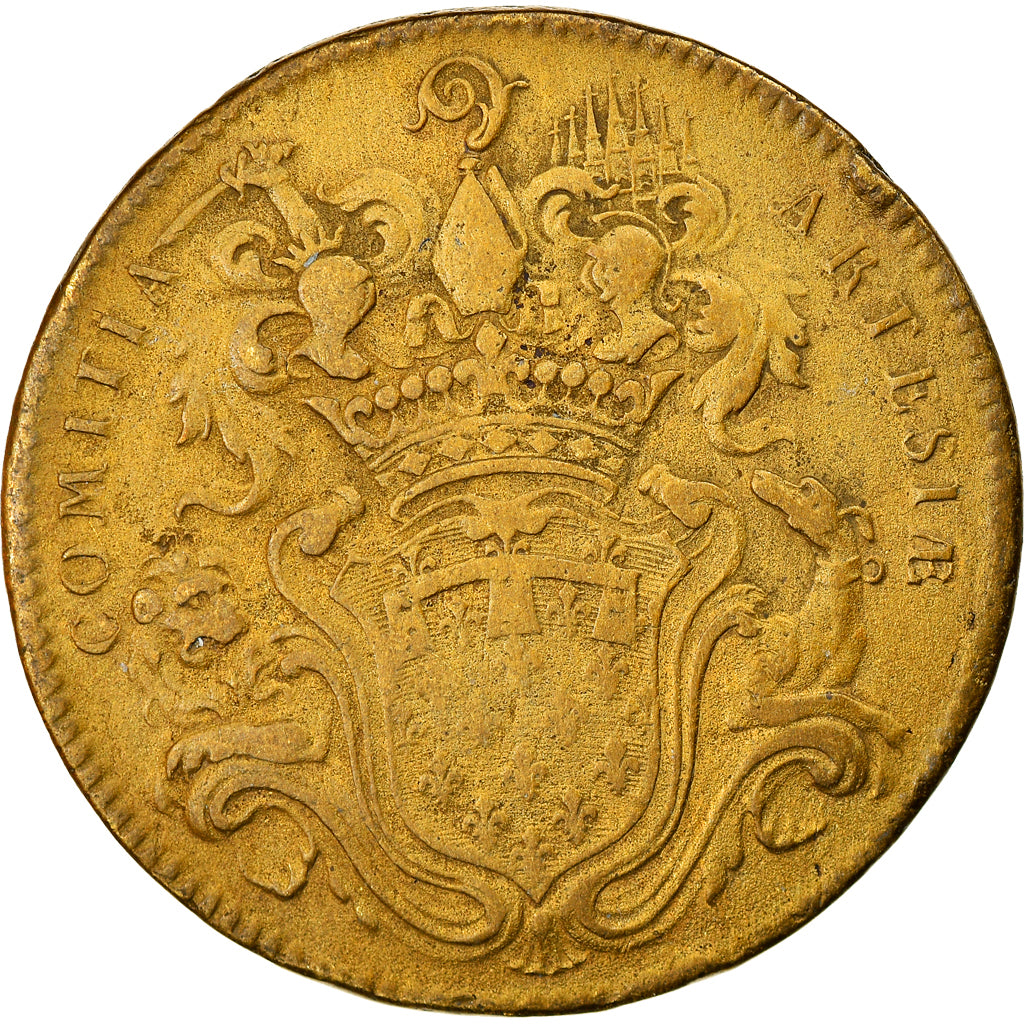 France, Token, Royal, Louis XV, États d'Artois, VF(20-25), Brass