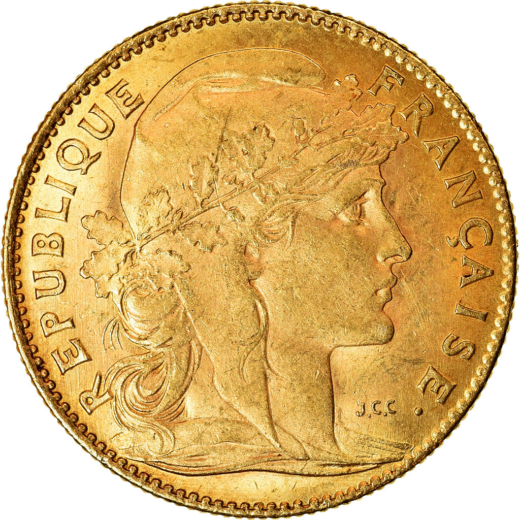 Moneda, Francia, Marianne, 10 Francs, 1910, Paris, EBC, Oro, KM:846